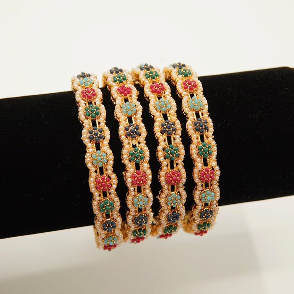 4 Pieces Nauratan Churi Set - tlmjewels