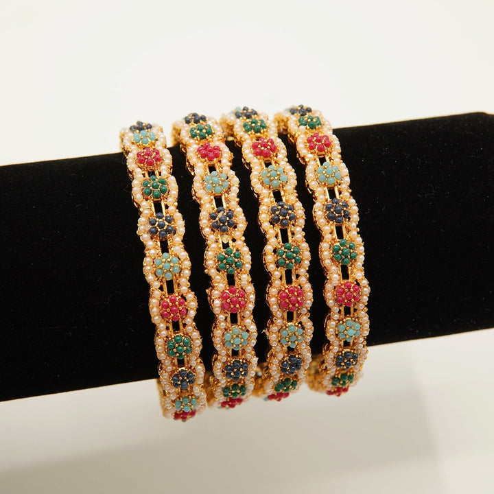 4 Pieces Nauratan Churi Set - tlmjewels