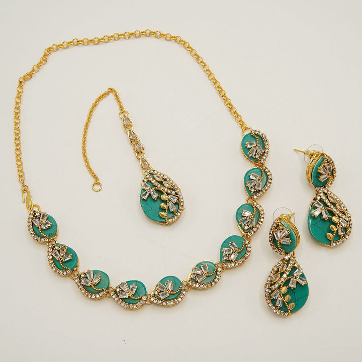 A.D Inspired Egyptian Zircone Tappers Necklace Set - tlmjewels