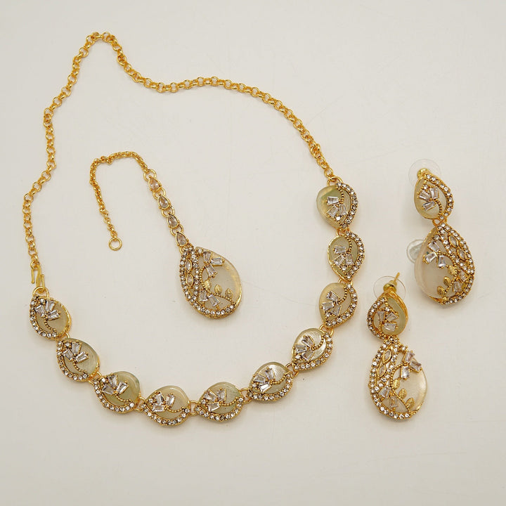 A.D Inspired Egyptian Zircone Tappers Necklace Set - tlmjewels