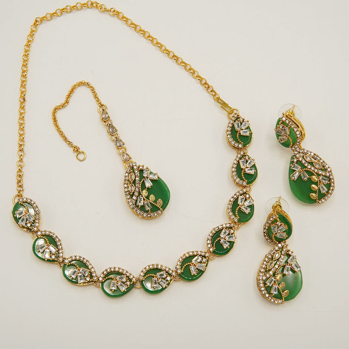 A.D Inspired Egyptian Zircone Tappers Necklace Set - tlmjewels