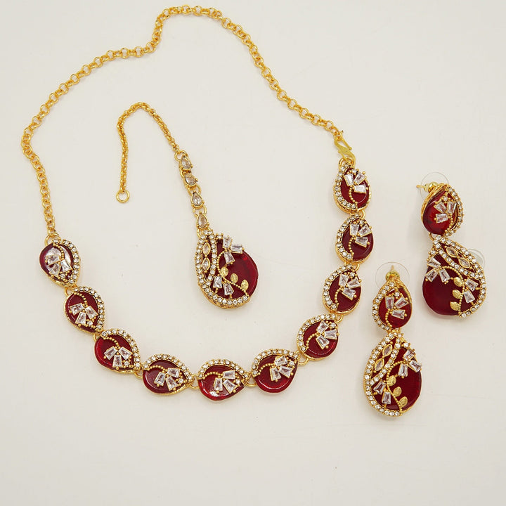 A.D Inspired Egyptian Zircone Tappers Necklace Set - tlmjewels