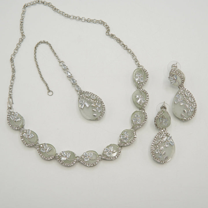 A.D Inspired Egyptian Zircone Tappers Necklace Set - tlmjewels