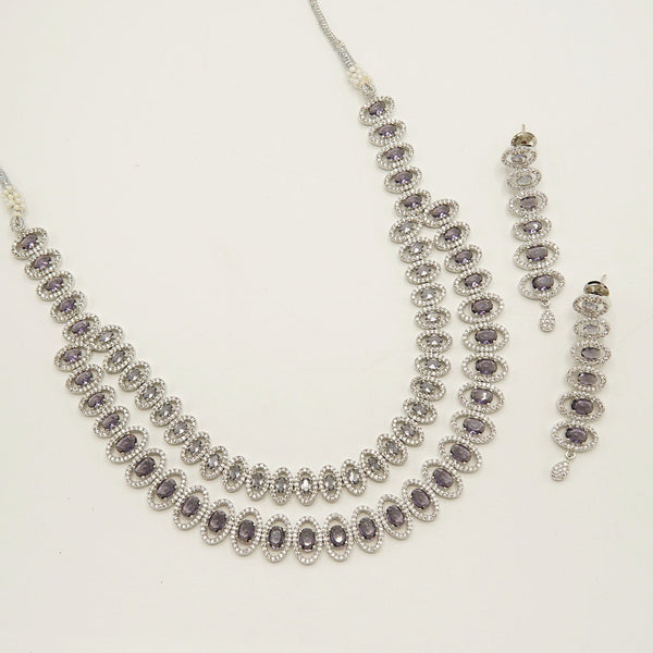 American Diamond Doublet Layers Semi - Bridal Set - tlmjewels
