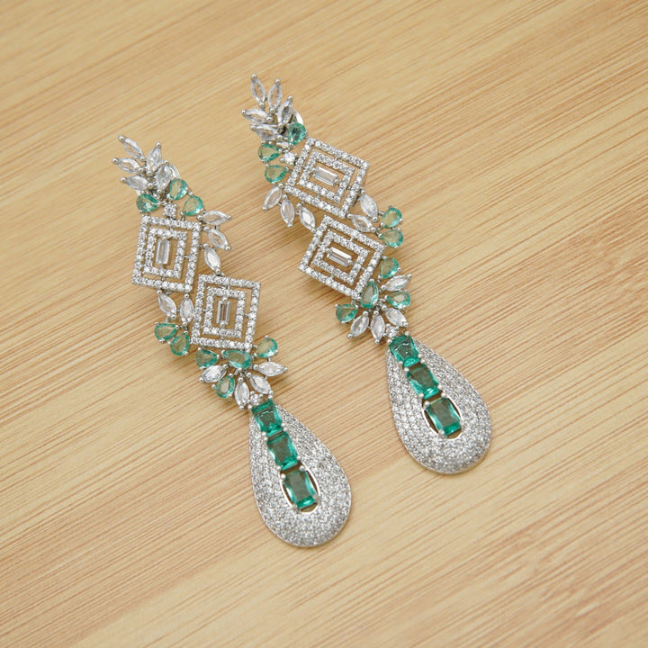 American Diamond Long Earrings - tlmjewels