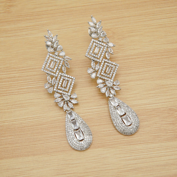 American Diamond Long Earrings - tlmjewels