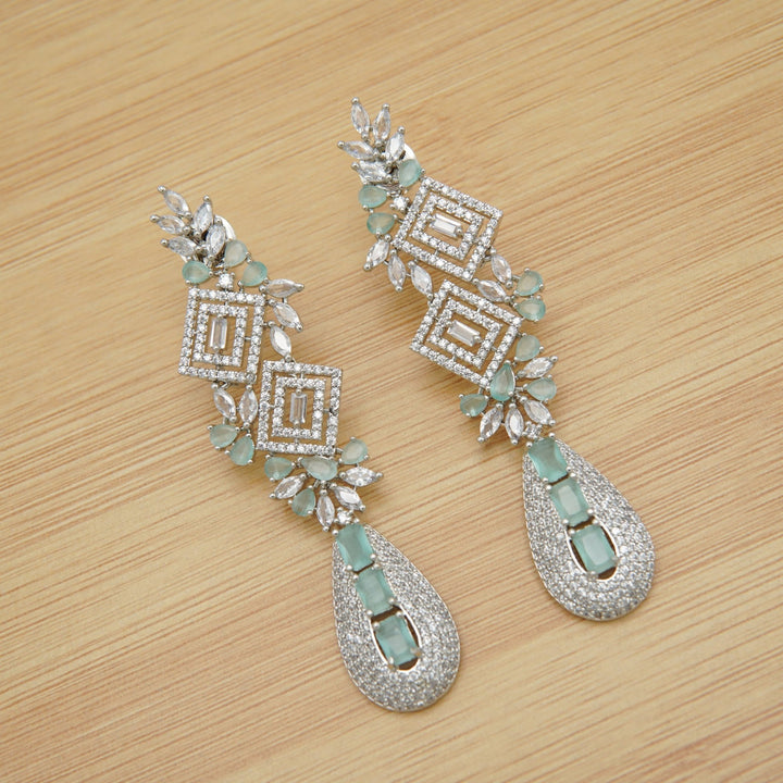 American Diamond Long Earrings - tlmjewels
