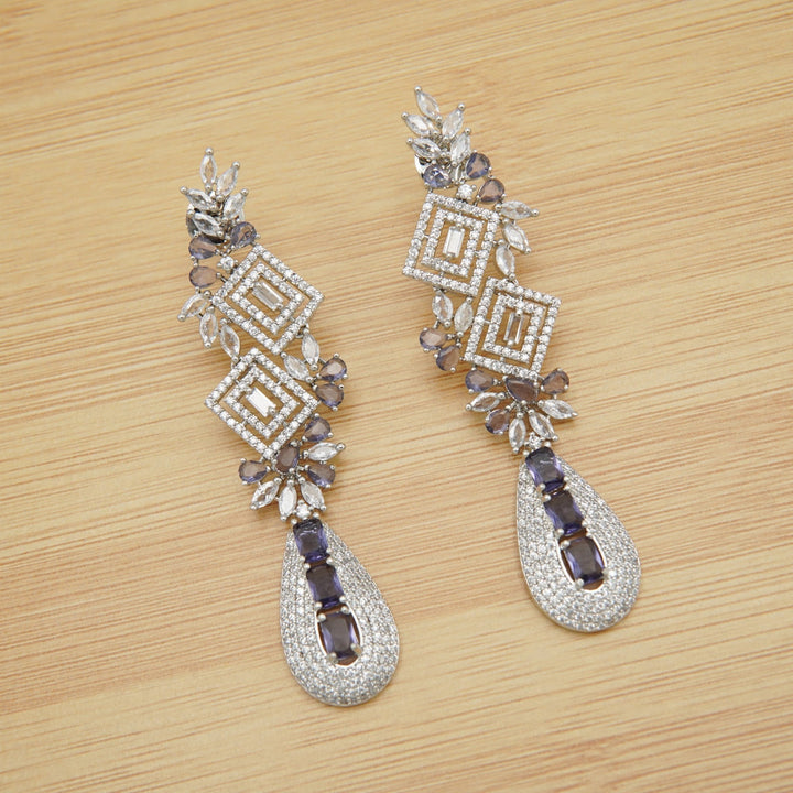 American Diamond Long Earrings - tlmjewels