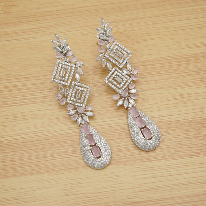 American Diamond Long Earrings - tlmjewels