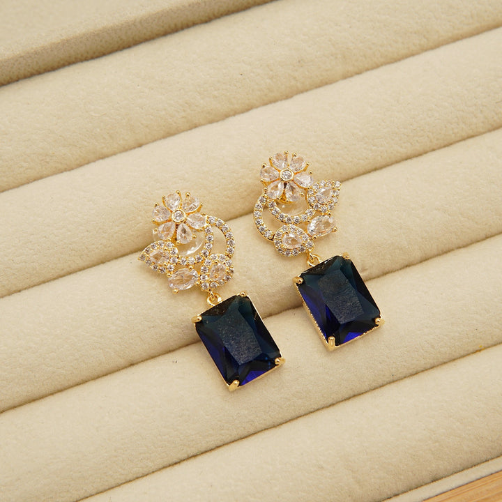 American Diamonds Doublets Studs Style Earring - tlmjewels