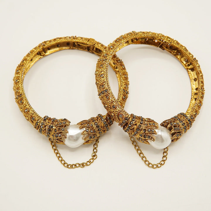 Antique Mother Of Pearl Bangles - tlmjewels