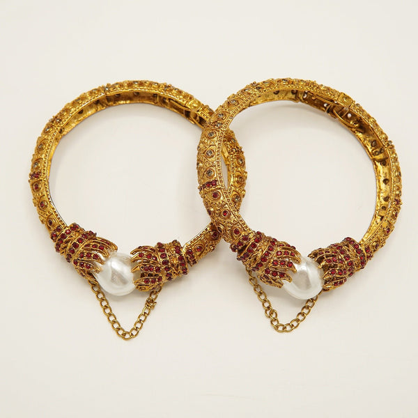 Antique Mother Of Pearl Bangles - tlmjewels