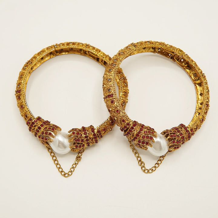 Antique Mother Of Pearl Bangles - tlmjewels