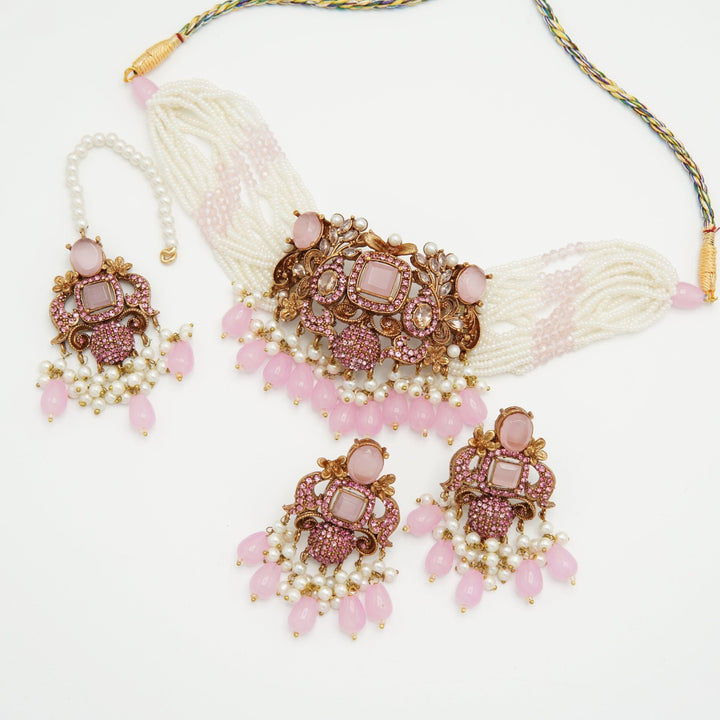 Antique Tone Turkish Elegant Choker Set - tlmjewels