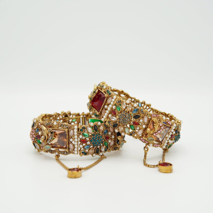 Antique Turkish Look Dazzling Kara Pair - tlmjewels
