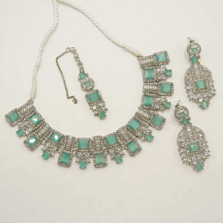 Blossom Zircones Gems Necklace Set - tlmjewels