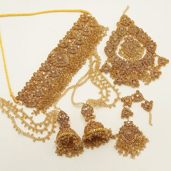 Champange Casting Bridal Set - tlmjewels Pakistan