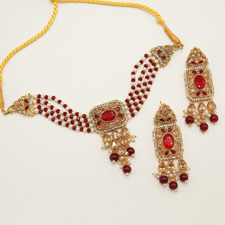 Classic Polki Choker Patti Set - tlmjewels