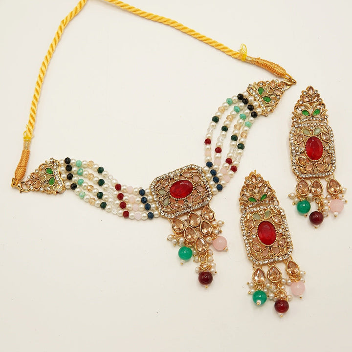 Classic Polki Choker Patti Set - tlmjewels