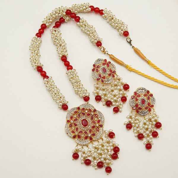 Cubic Zirconia Gajra Mala Set - tlmjewels