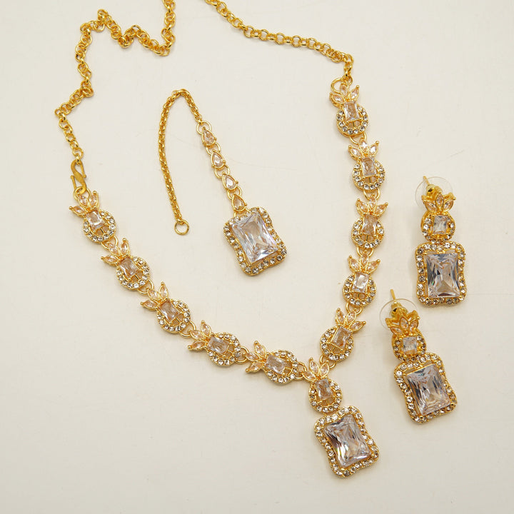 Daimond Zircones Mini Necklace Set - tlmjewels