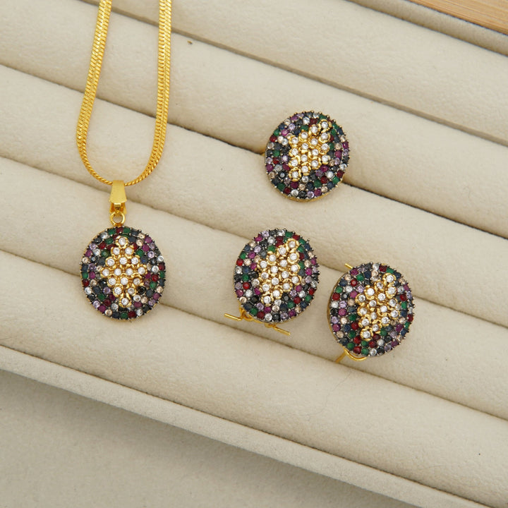 Diamond Cut Colored Combo Set - tlmjewels