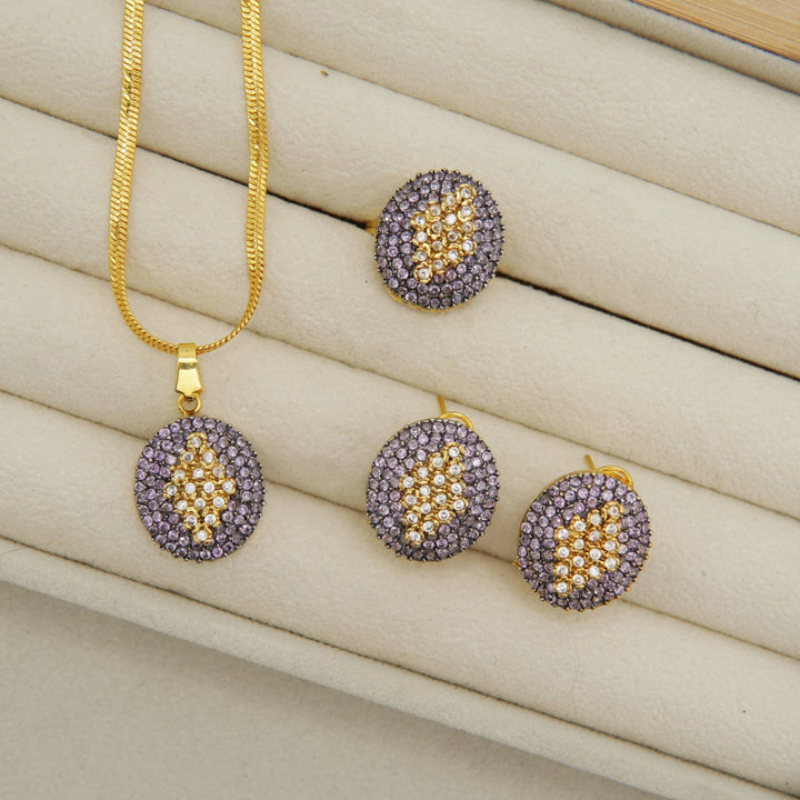 Diamond Cut Colored Combo Set - tlmjewels