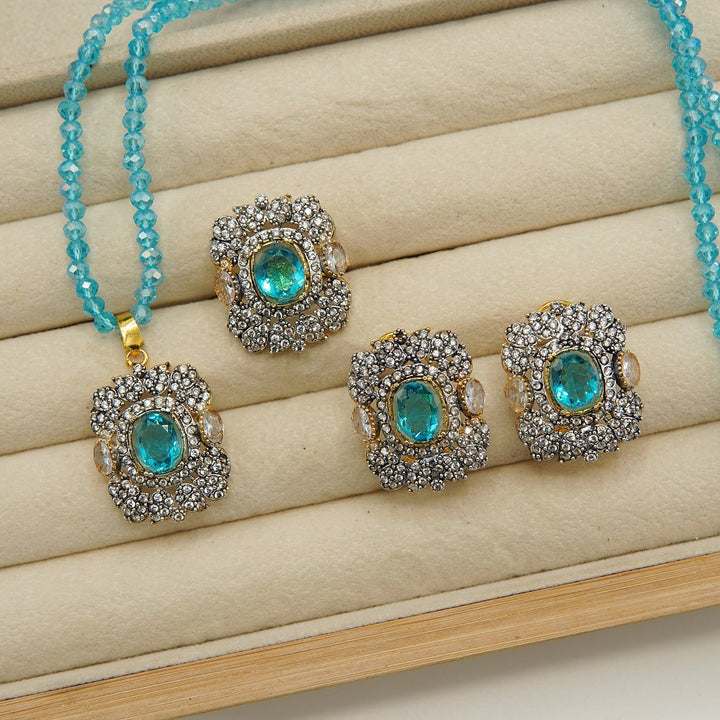 Diamonds Doublets And Zircones Combo Set - tlmjewels