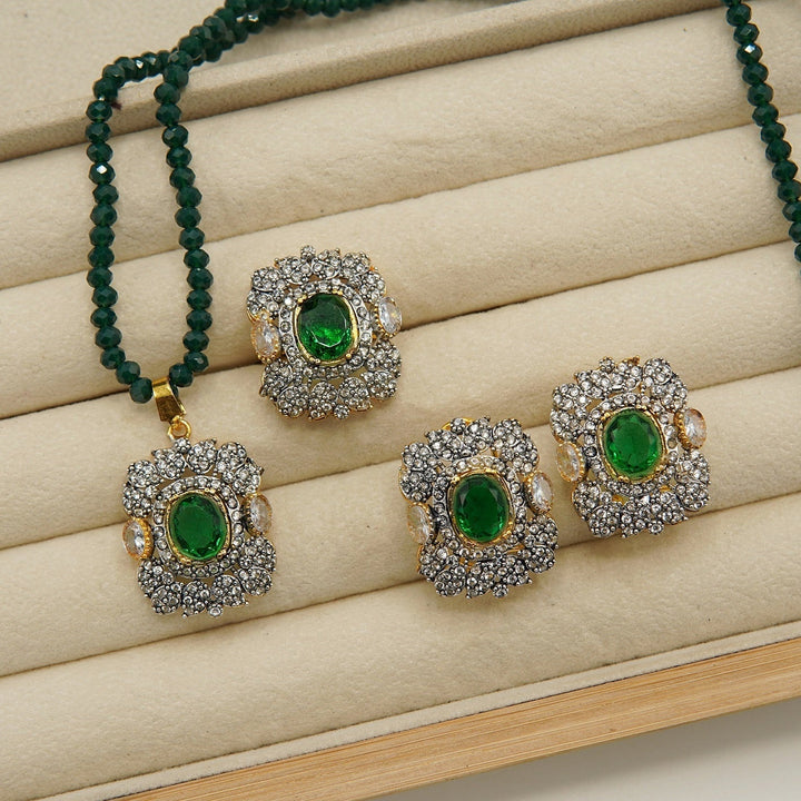 Diamonds Doublets And Zircones Combo Set - tlmjewels