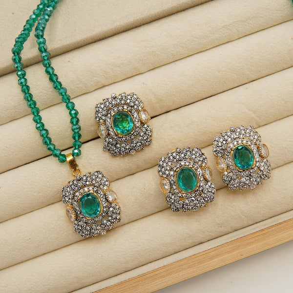 Diamonds Doublets And Zircones Combo Set - tlmjewels