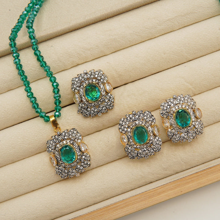 Diamonds Doublets And Zircones Combo Set - tlmjewels