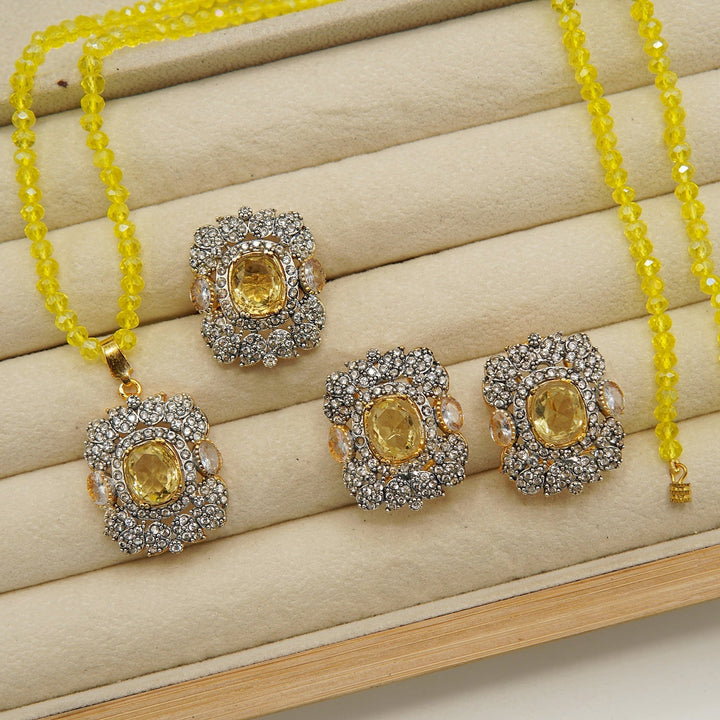 Diamonds Doublets And Zircones Combo Set - tlmjewels