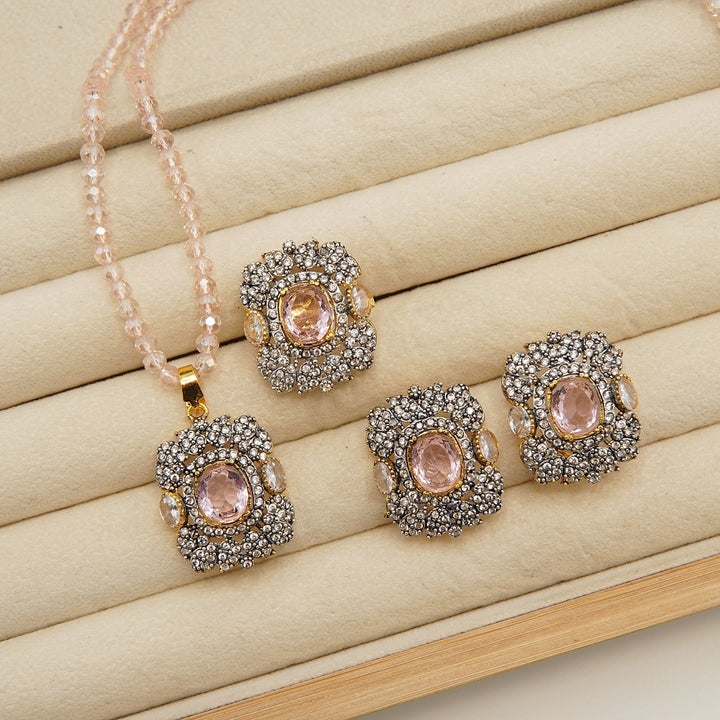 Diamonds Doublets And Zircones Combo Set - tlmjewels