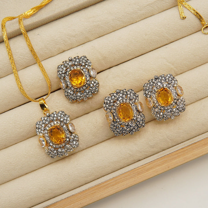 Diamonds Doublets And Zircones Combo Set - tlmjewels