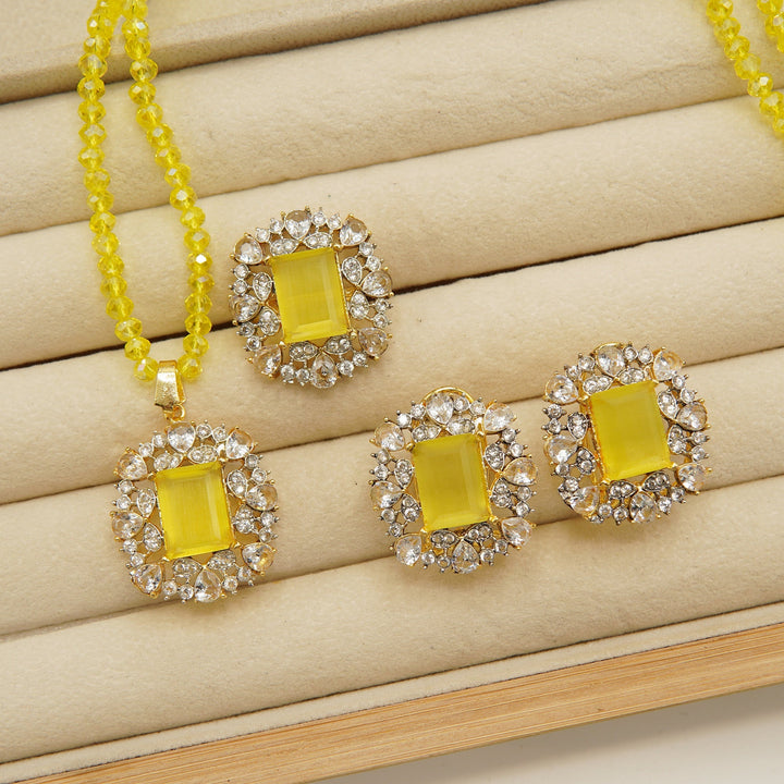 Double Side Zircones Gold Plated Zombo Set - tlmjewels