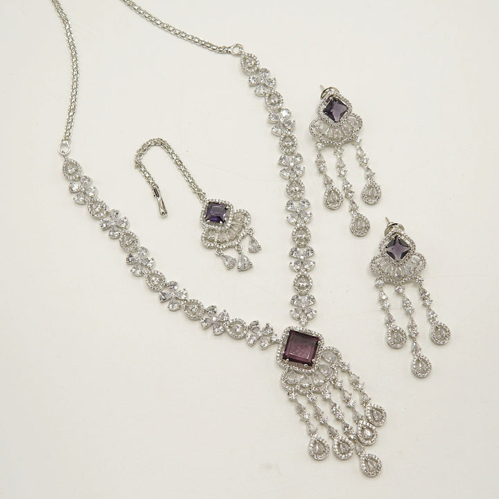 Doublet Cubic Zirconia Necklace Set - tlmjewels