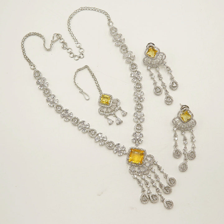 Doublet Cubic Zirconia Necklace Set - tlmjewels