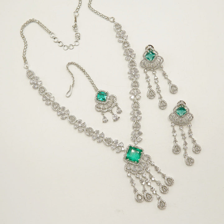 Doublet Cubic Zirconia Necklace Set - tlmjewels