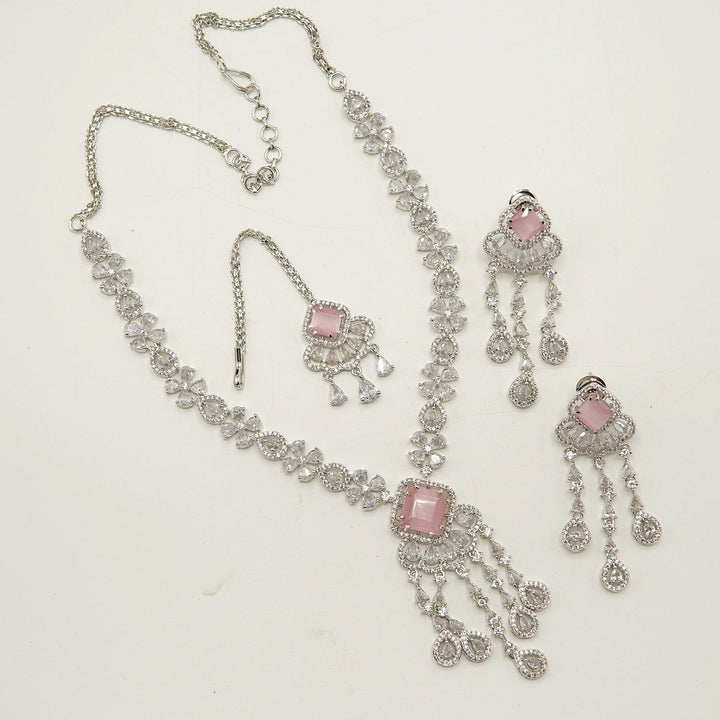 Doublet Cubic Zirconia Necklace Set - tlmjewels