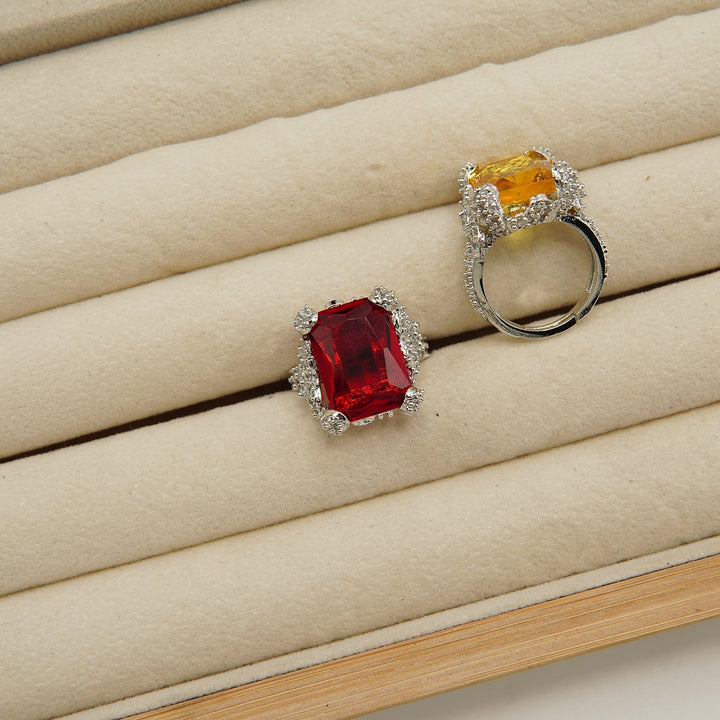Doublets Cubic Zirconia Micro Adjustable Ring - tlmjewels