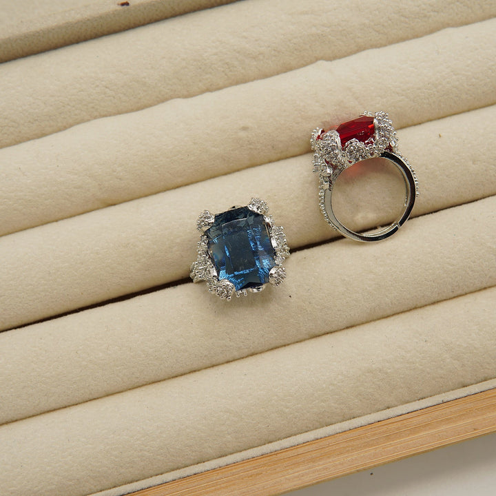 Doublets Cubic Zirconia Micro Adjustable Ring - tlmjewels