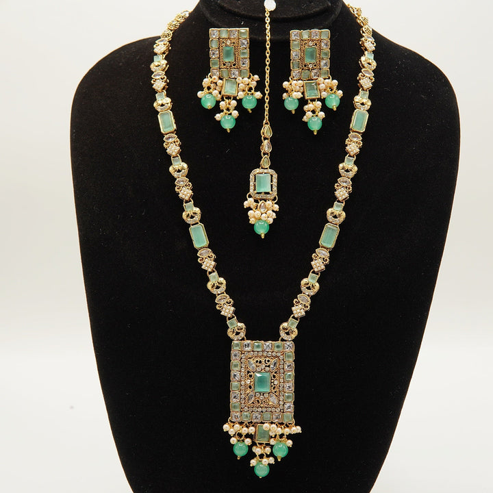 Egyptian Full Stones Long Mala Set - tlmjewels