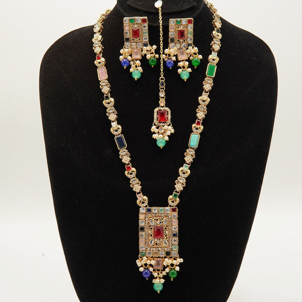 Egyptian Full Stones Long Mala Set - tlmjewels