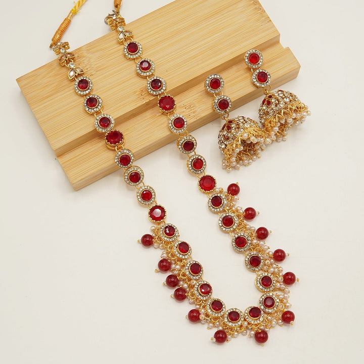 Egyptian Ghini Style Jhumkay Mala Set - tlmjewels