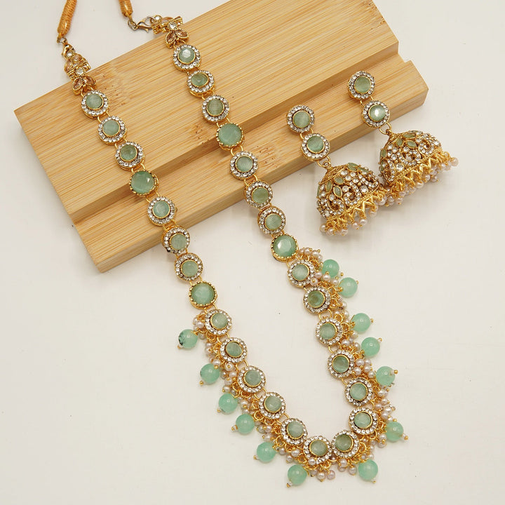 Egyptian Ghini Style Jhumkay Mala Set - tlmjewels