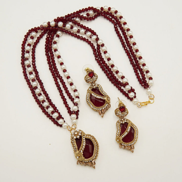 Egyptian Mini Pendant Set With Fancy Mala - tlmjewels