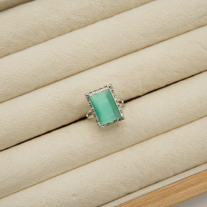 Egyptian One Stone Square Ring - tlmjewels