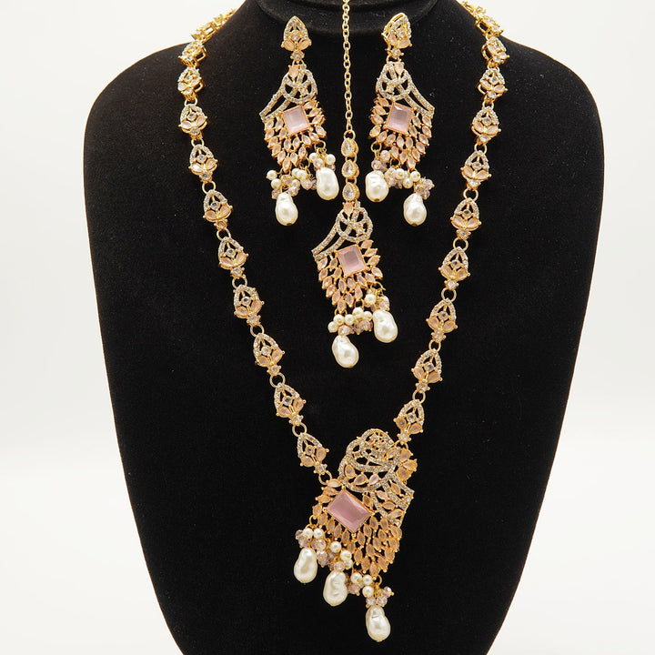 Egyptian Polkis Stones Mother Of Pearl Piroyi Mala Set - tlmjewels