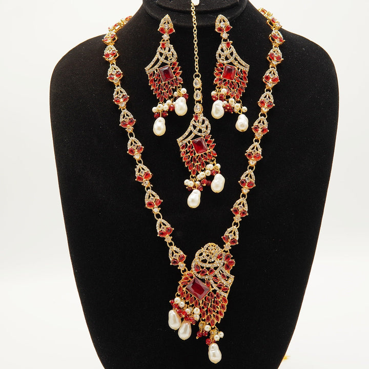 Egyptian Polkis Stones Mother Of Pearl Piroyi Mala Set - tlmjewels