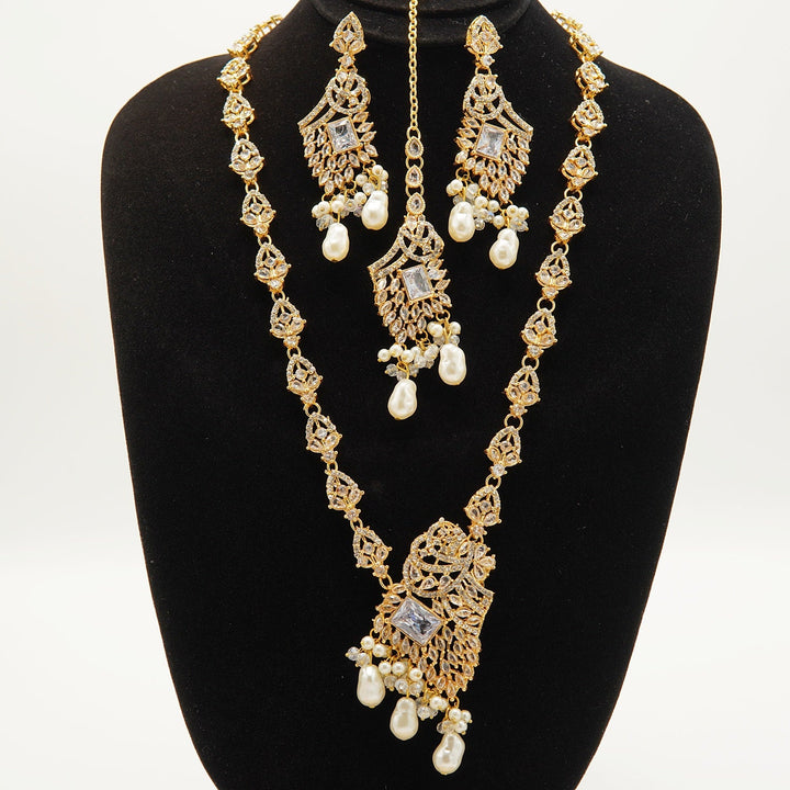 Egyptian Polkis Stones Mother Of Pearl Piroyi Mala Set - tlmjewels